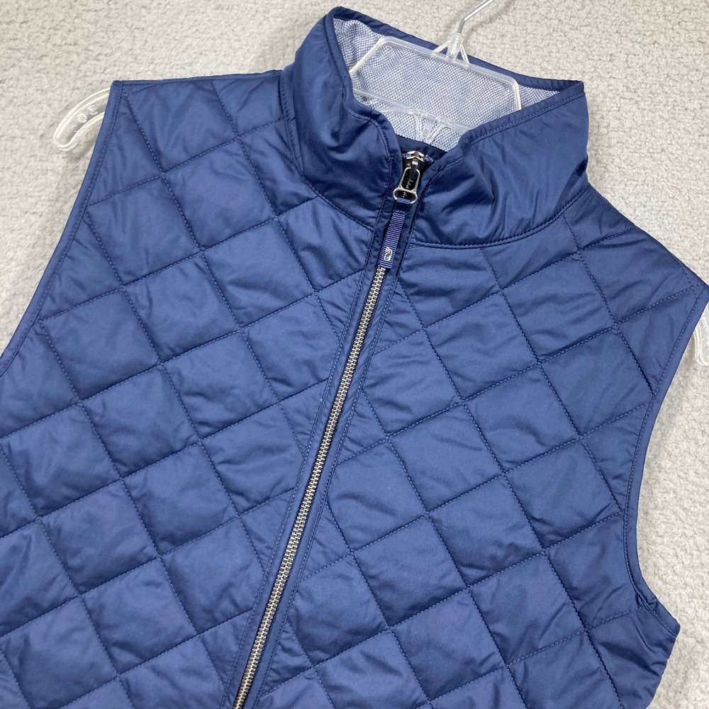 Vineyard Vines Quilted Vest Women Large Navy Blue Primaloft Full Zip Heritage